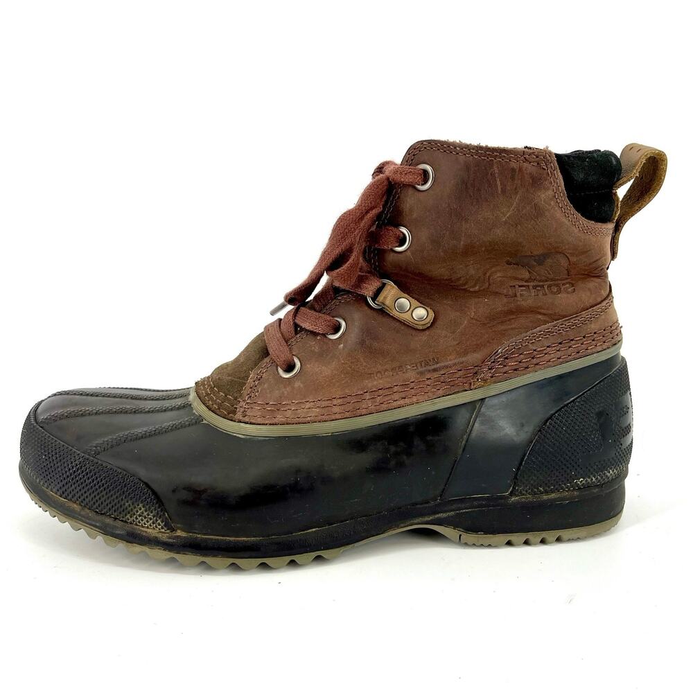Sorel Men's 8.5 Ankeny Waterproof‎ Duck Brown Leather Snow Boot